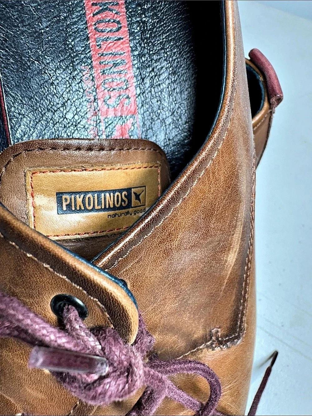 Pikolinos Brown Leather Derby Shoes EU 45